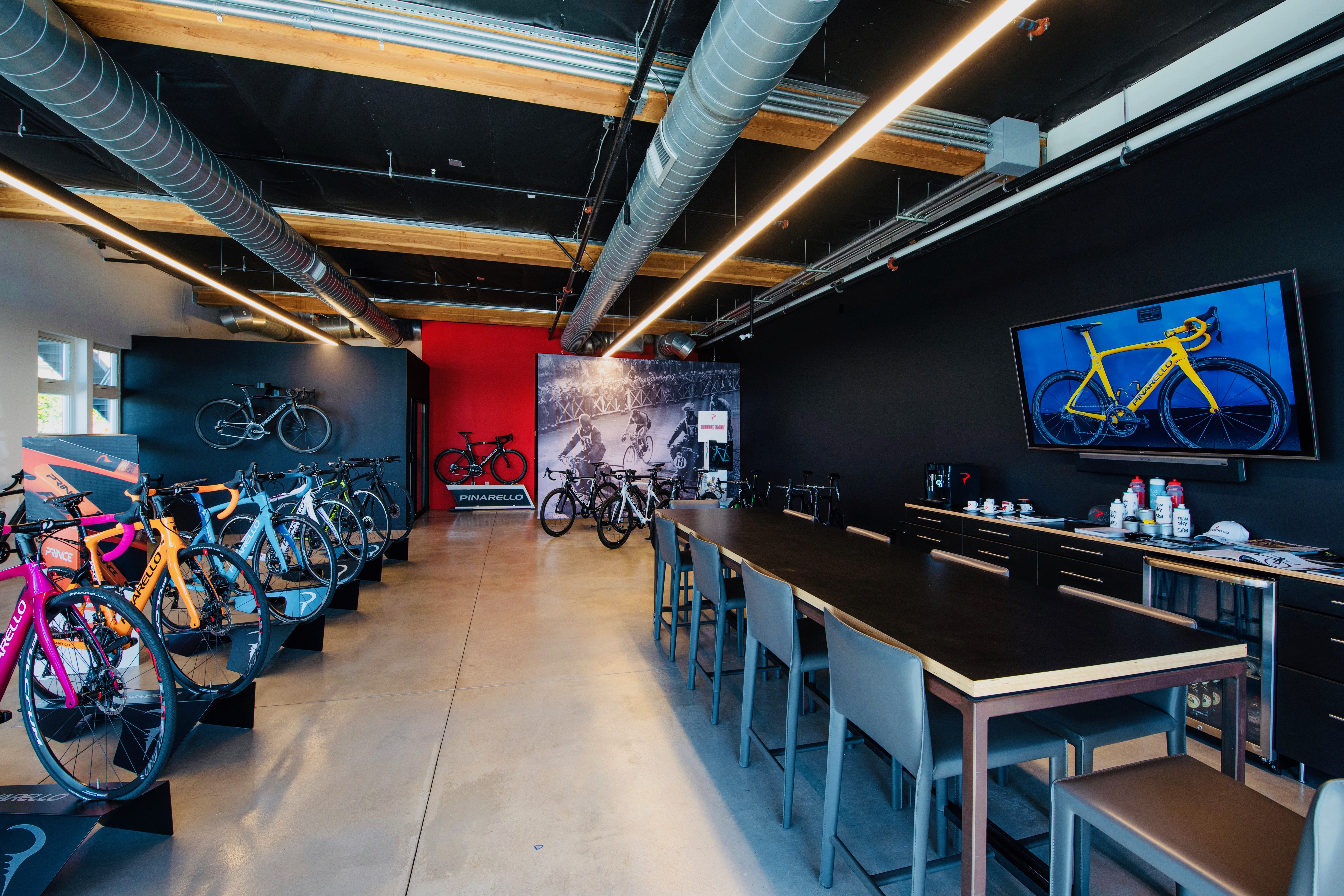 Creative industrial bike showroom