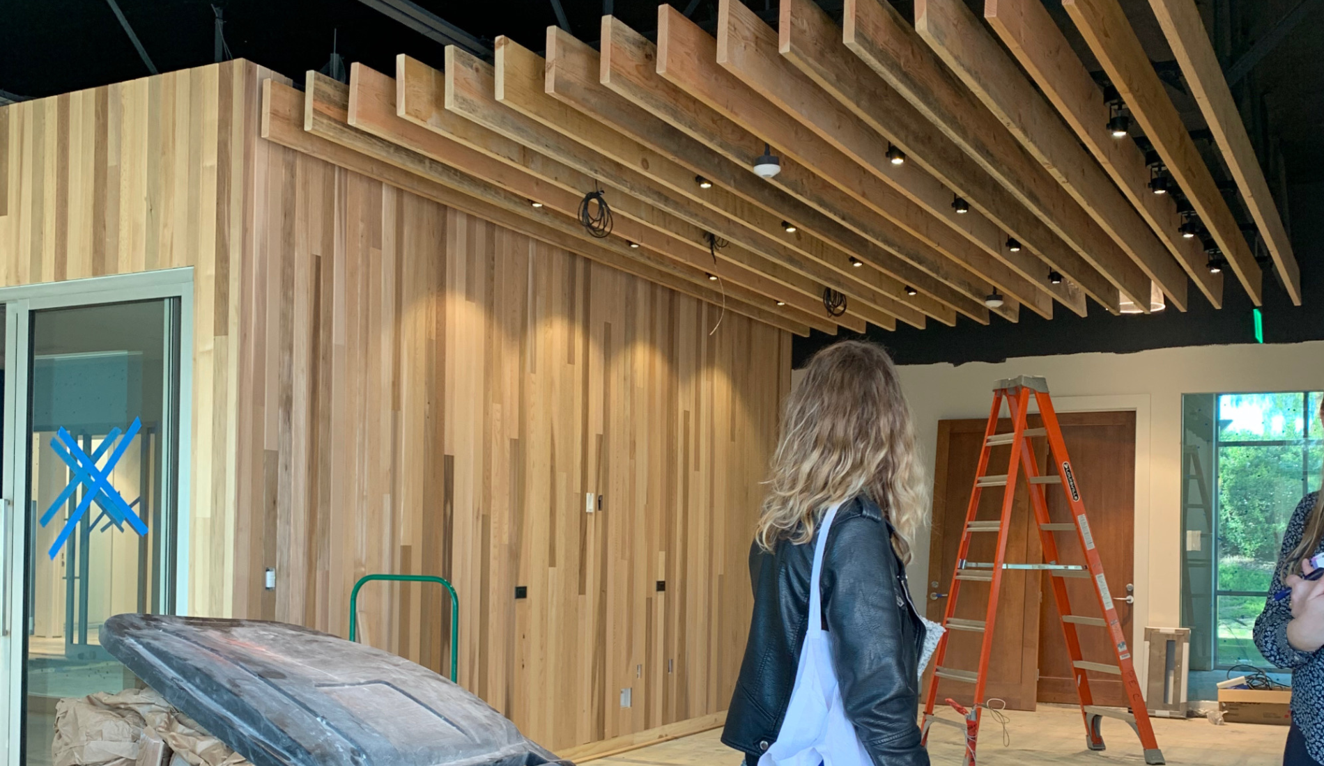 San Diego interior design project, wood walls